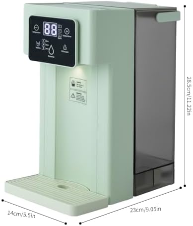 3L Instant Hot Water Dispenser, 1500W Electric Tea Kettle Large Water Boiler Maker Countertop Rectangular Water System Dispenser with NTC Probe Detect for Homes Offices Schools