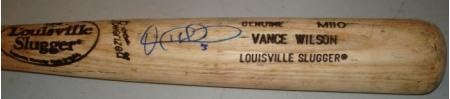 Vance Wilson Autographed Game Used Baseball Bat - MLB Autographed Game Used Bats