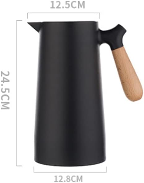 HBJWOV 1L Large Capacity Nordic Thermal Insulation Kettle Household Thermal Insulation Pot Glass Liner Hot Water Bottle(Gray)