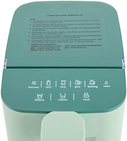 3L Instant Hot Water Dispenser, 1500W Electric Tea Kettle Large Water Boiler Maker Countertop Rectangular Water System Dispenser with NTC Probe Detect for Homes Offices Schools