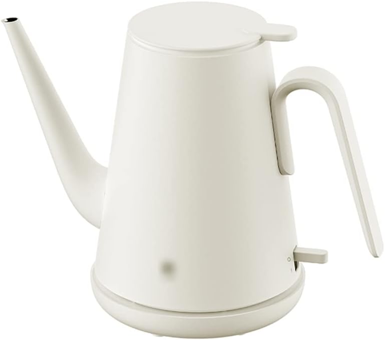 Long-Mouth Electric Kettle, 600ml Household Electric Kettle for Instant Hot Drink, Suitable for Hand-Made Coffee, Tea, Water,White