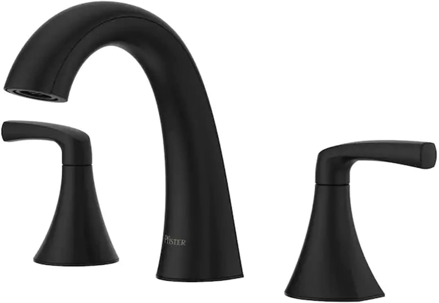 Pfister Rancho Matte Black Widespread Faucet with Drain