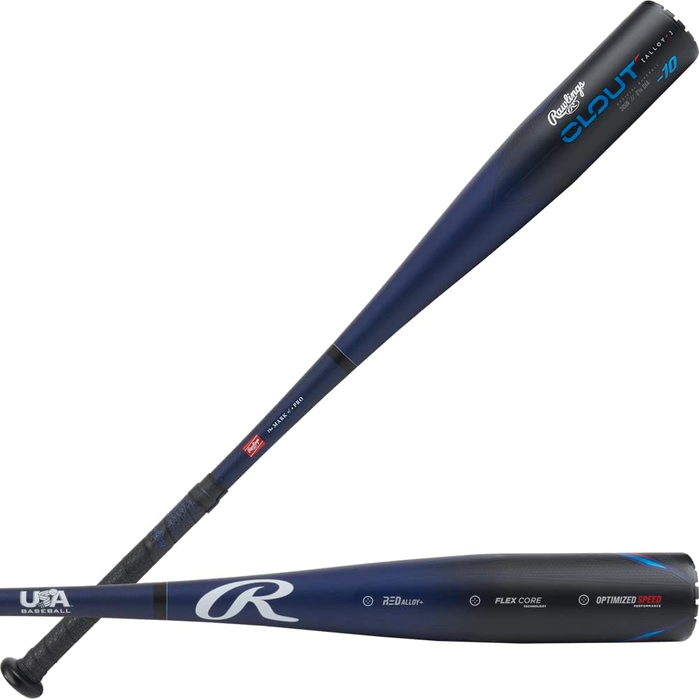 Rawlings | 2023 | Clout Youth Baseball Bat | USA | -10 Drop | 2 5/8 Barrel | 1 Pc. Aluminum