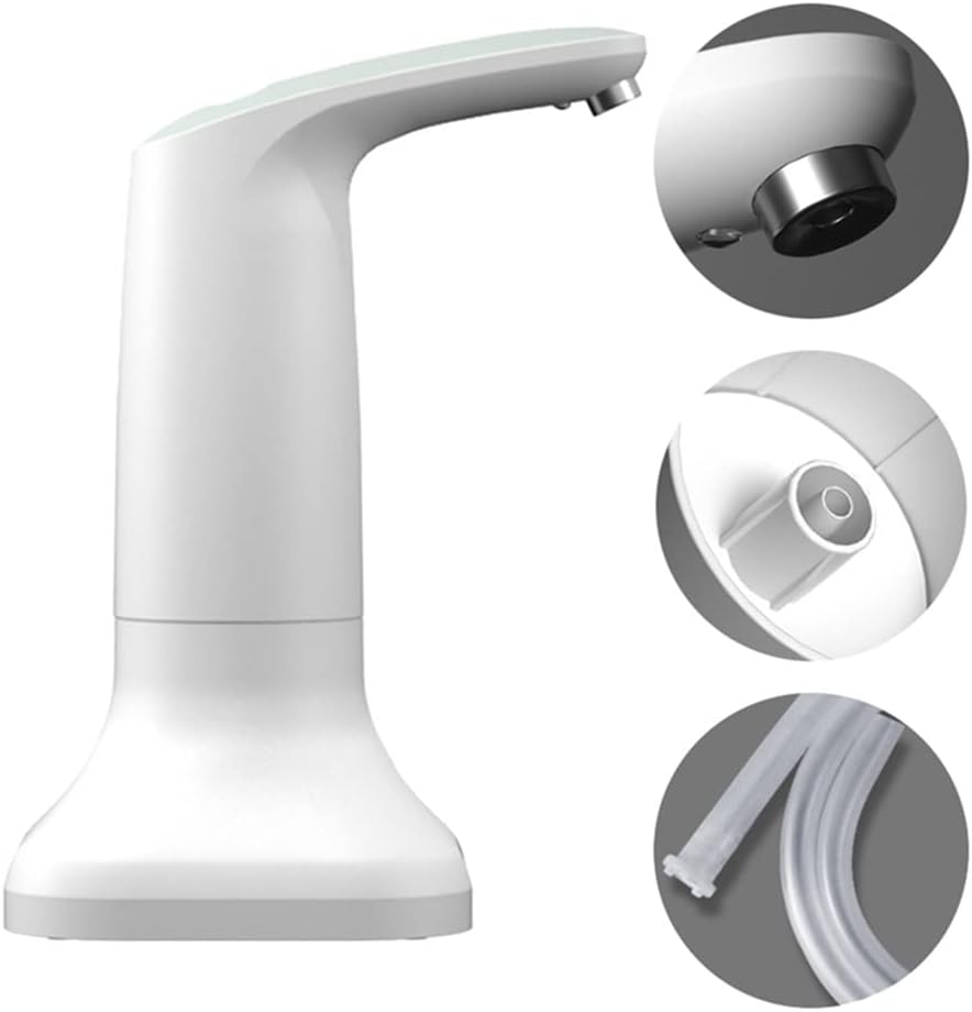 Electric Smart Water Bottle Dispenser Portable Automatic Drinking Pump with Base and LED Night Light