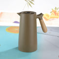 HBJWOV 1L Large Capacity Nordic Thermal Insulation Kettle Household Thermal Insulation Pot Glass Liner Hot Water Bottle(Coffee Color)