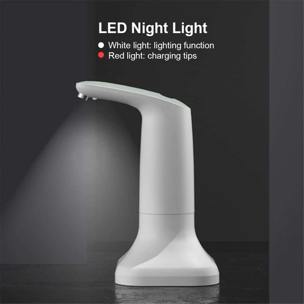 Electric Smart Water Bottle Dispenser Portable Automatic Drinking Pump with Base and LED Night Light