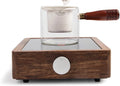 Side-Handle Glass Electric Tea Stove, Stove Teapot with Filter, Teapot with Wooden Handle, Mini Office Cooking Tea Stove