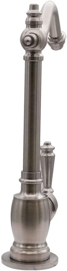 Westbrass D2035-NL-20 9' Victorian 1-Lever Handle Cold Water Dispenser Faucet, Stainless Steel