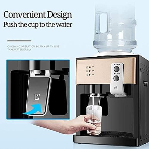 Electric Water Dispenser, Stationary Drinking Fountain Cold And Hot Water Cooler Heater For Home Office Hotel Coffee Tea Bar, One-handed Push Cup, Convenient And Safe Dispenser Water,Gold,Collector88