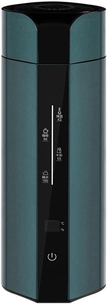 350 ML Portable Travel Electric Kettle, Personal Hot Water Boiler 304 Stainless Steel, Four-Speed Temperature Control, Electric Water Kettle,Green