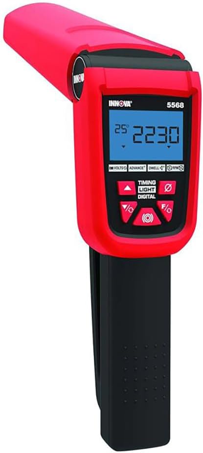 Innova 5568 Pro Digital Timing Light Tool with Digital Advance, LED Display, Ignition Timing for 2 and 4 Cycle Engines, Automotive Diagnostic Tool for Cars and Trucks