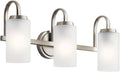 Kichler 55087NI Kennewick Vanity, 3-Light 225 Total Watts, Brushed Nickel