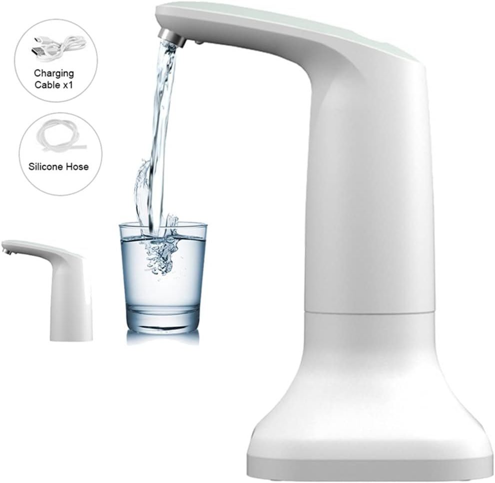 Electric Smart Water Bottle Dispenser Portable Automatic Drinking Pump with Base and LED Night Light