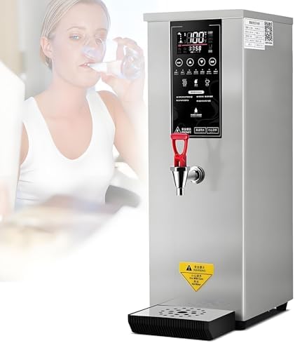 8L Commercial Electric Hot Water Dispenser - Stainless Steel Countertop Boiler for Restaurant, Hotel & Office - Large Capacity Water Pot, Black Hot Water Machine
