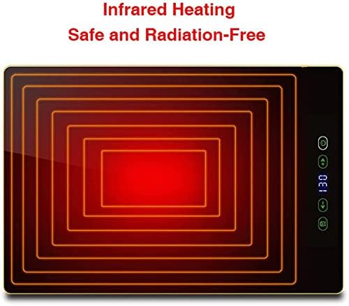 Electric Food Warmer Plate, Buffet Warming Tray Hot Plate Electric Food Warmer Large Size Touch Screen Tempered Glass Panel for Kitchen Dining Room