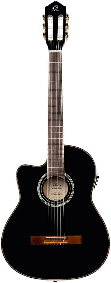 Family Series Pro Left-Handed Solid Top Thinline Acoustic-Electric Nylon Classical Guitar w/Bag
