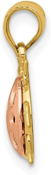 14K Yellow and Rose Pink Gold Ladybug Pendant Necklace with Chain
