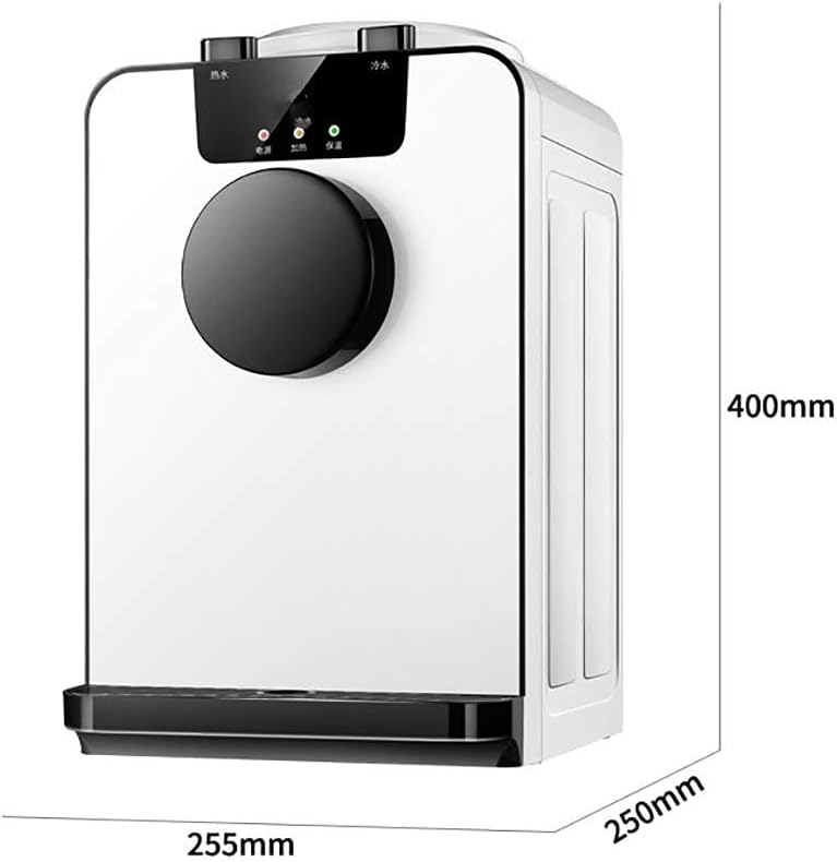 Desktop Hot Water Kettle Electric Hot & Cold Dispenser Tempered Glass Panel Bottled Water Boiler, Perfect for Offices and Meeting Rooms