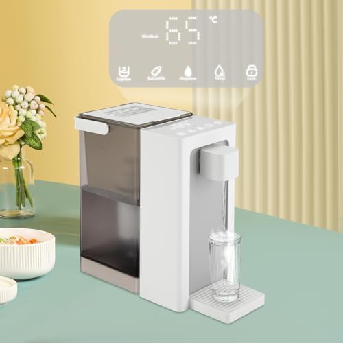 3L Instant Hot Water Dispenser, 1500W Electric Tea Kettle Large Water Boiler Maker Countertop Rectangular Water System Dispenser with NTC Probe Detect for Homes Offices Schools