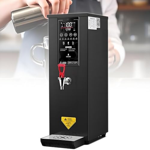 8L Commercial Hot Water Dispenser - Electric Water Boiler for Instant Heating, Automatic Hot Water Machine Ideal for Coffee, Milk, Tea Shops - Black
