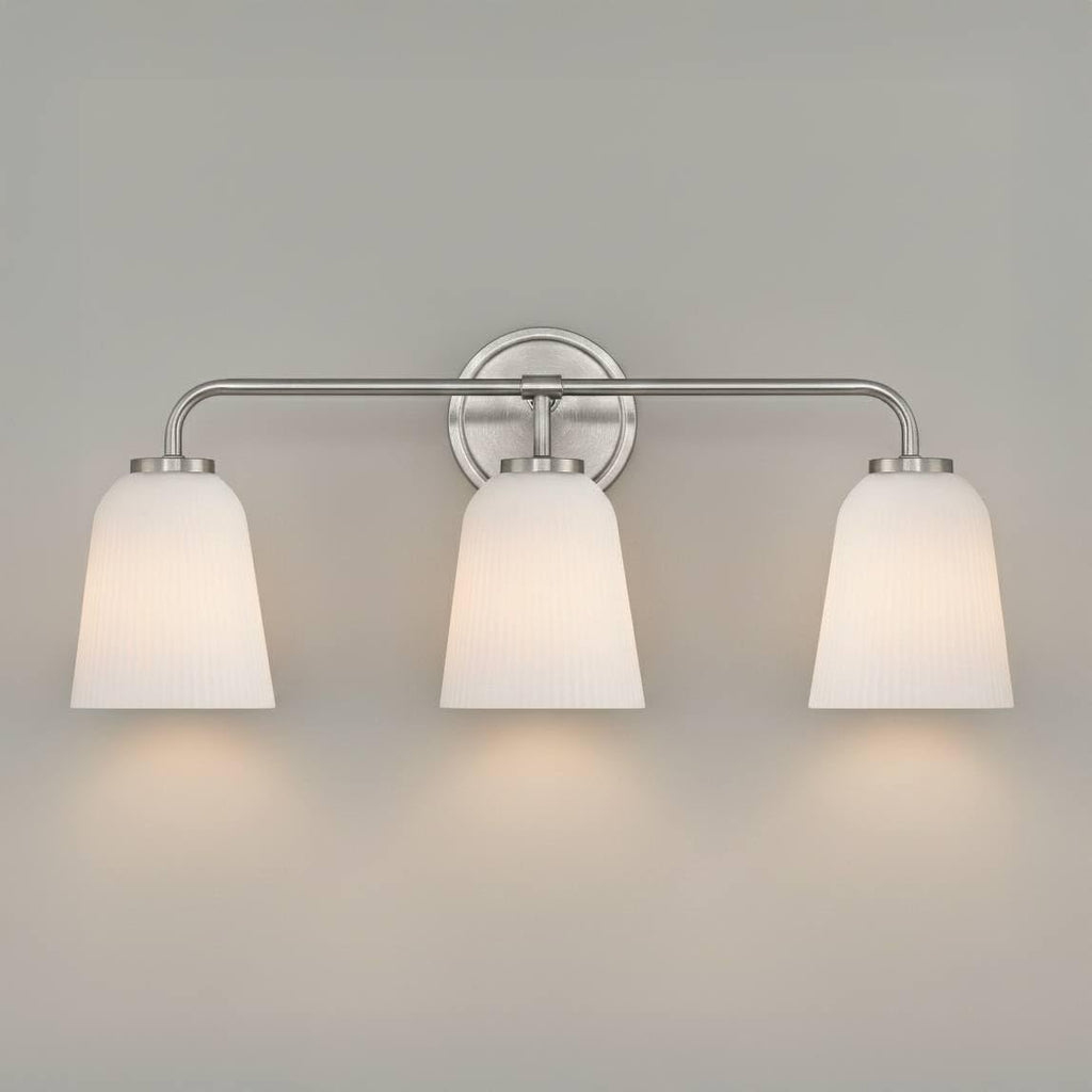 Possini Euro Design Possini Euro Bouchard 24' W Brushed Nickel 3-Light Bath Vanity Light
