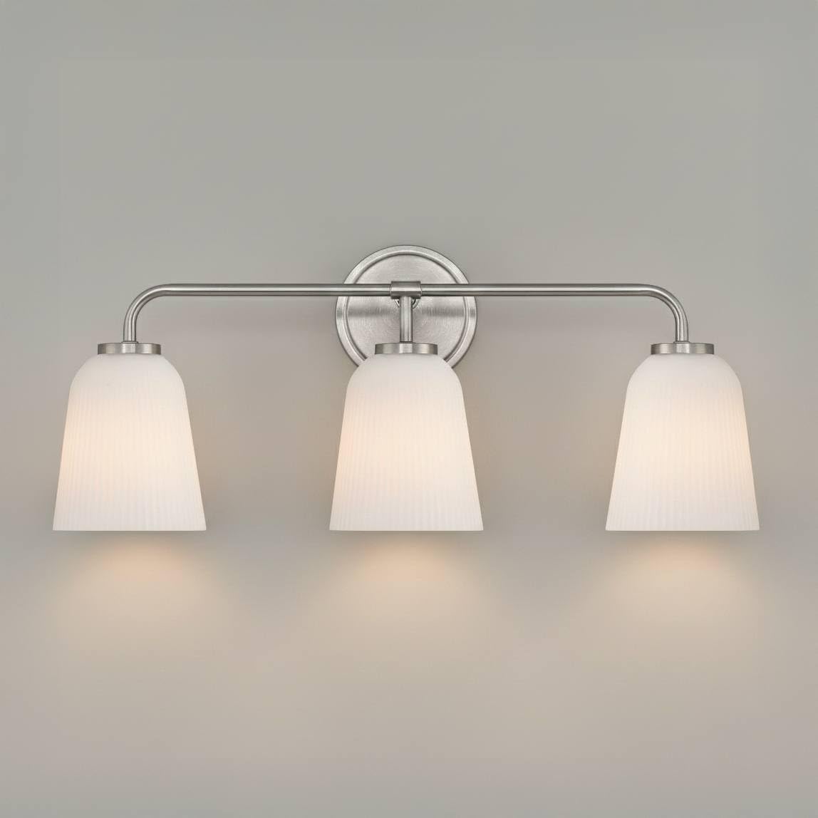 Possini Euro Design Possini Euro Bouchard 24' W Brushed Nickel 3-Light Bath Vanity Light