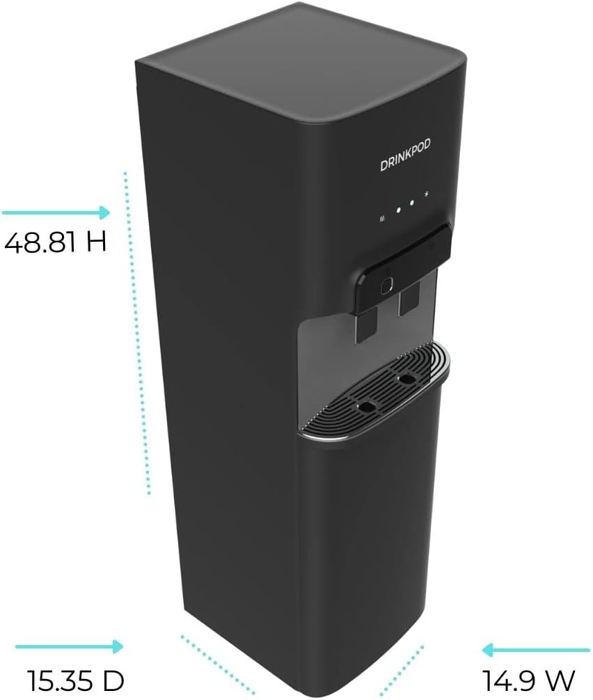Bottleless Water Cooler Hot and Cold Water Dispenser for Offices & Homes (Black XL)