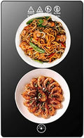 Electric Food Warmer Plate, Electric Warming Tray Hot Plate Keeps Food Hot Electric Food Warmer Plate Tempered Glass Surface for Party Chafing Dish
