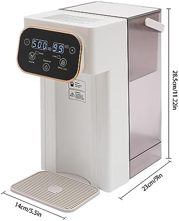 3L Instant Hot Water Dispenser, 1500W Electric Tea Kettle Large Water Boiler Maker Countertop Rectangular Water System Dispenser with NTC Probe Detect for Homes Offices Schools