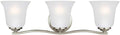 Generation Lighting 3-Light Emmons Traditional Bath Fixture Wall Lamp Brushed Nickel 4439003-962, Bathroom Light Fixture for Home Décor, Wall Sconce Vanity Light Fixture and Bathroom Accessory