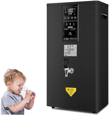 Electric Hot Water Dispenser, 2500W 50L Commercial Stainless Steel, Boiler, for Restaurant, Hotel, and Office Use (Black 50L)