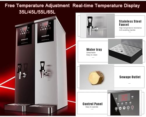 10L Commercial Hot Water Dispenser - Countertop Automatic Fast Heating Boiler with Filter for Tea, Coffee, and Desserts in Hotels & Cafés