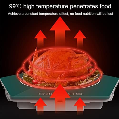 Plate Warmer Food Warmer Electric Warming Tray Splicable Electric Hot Plate for Food with Touch Temperature Control Tempered Glass Tray Food Warmer Buffets Server for Party Events