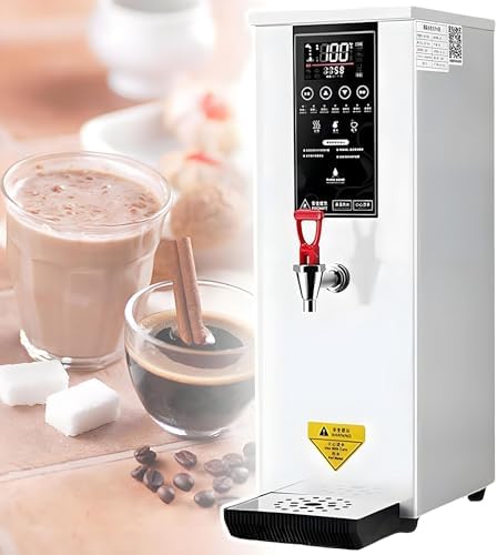 Commercial Hot Water Dispenser, Electric Water Boiler with LCD Display, Large Capacity Rapid Heating Pot for Home, Restaurant & Office Use - Silver