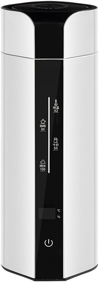 350 ML Portable Travel Electric Kettle, Personal Hot Water Boiler 304 Stainless Steel, Four-Speed Temperature Control, Electric Water Kettle,White