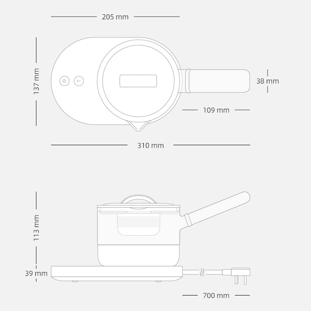 Side-Handle Hot Tea Machine, Electric Automatic Coffee Maker, Magnetic Teapot Cover, Heat Preservation Cold Preservation, Suitable for Coffee, Tea, Beverages, Etc.