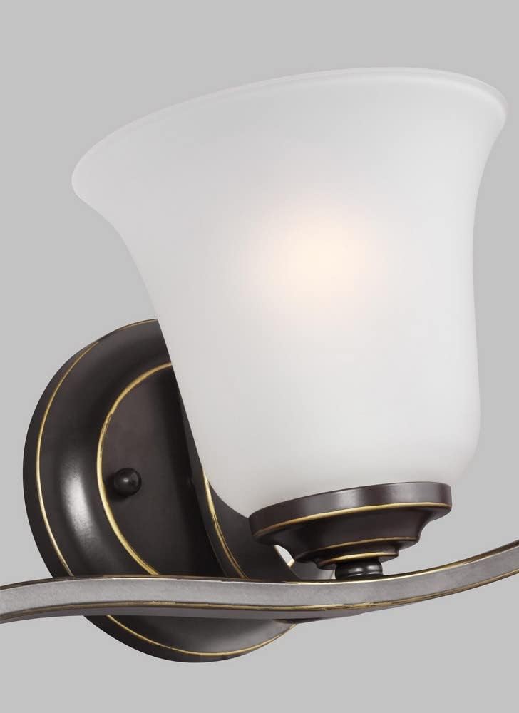 Generation Lighting 3-Light Emmons Traditional Bath Fixture Wall Lamp Brushed Nickel 4439003-962, Bathroom Light Fixture for Home Décor, Wall Sconce Vanity Light Fixture and Bathroom Accessory