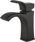 Pfister Venturi Bathroom Sink Faucet, Single Handle, Single Hole or 3-Hole, Matte Black Finish, LF042VNBB