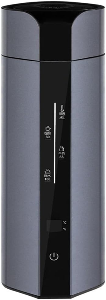 350 ML Portable Travel Electric Kettle, Personal Hot Water Boiler 304 Stainless Steel, Four-Speed Temperature Control, Electric Water Kettle,Gray