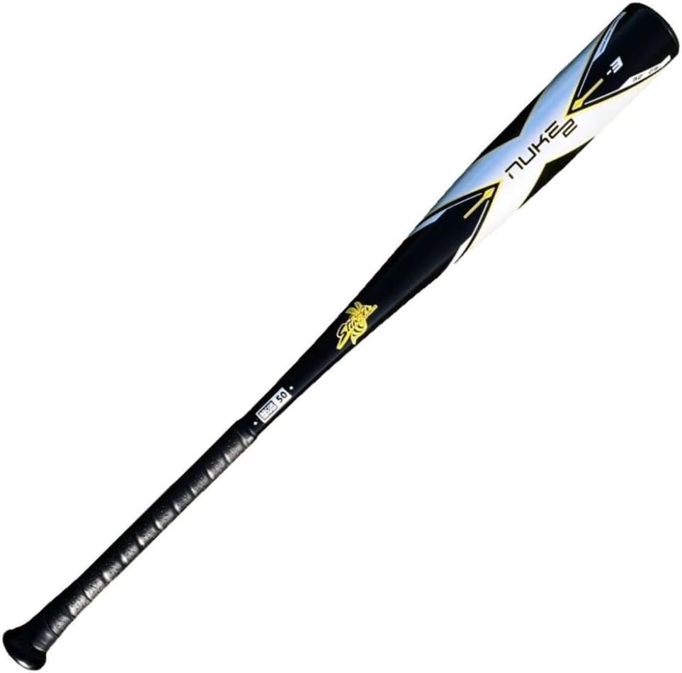 Stinger Nuke 2 BBCOR Baseball Bat - 3 Drop - 2 5/8' Barrel - Available in 31' to 34' - Drop 3 Baseball Bat for Middle School, High School, or College