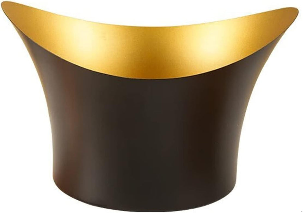 Ice Buckets Large 9L Stainless-Steel Beverage Tub, Black Insulated Drink Tub and Ice Bucket with Double Handles, Drink Chiller for Parties Insulated Ice Bucket