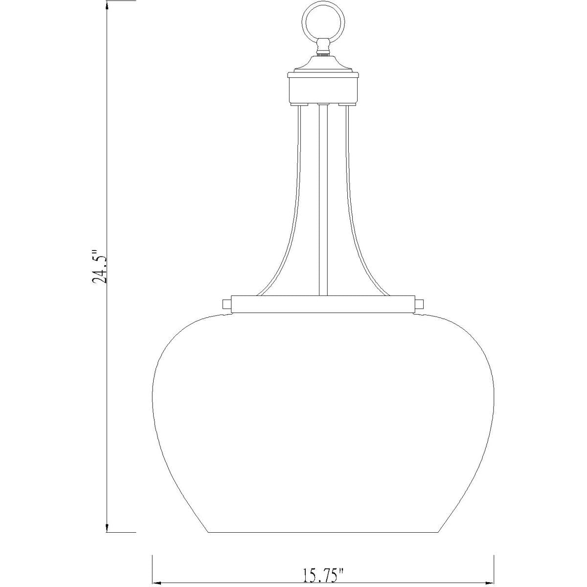 Joliet 3 Light Pendant, Brushed Nickel and Clear