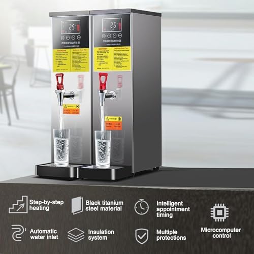 40L Hot Water Boiler,Commercial Hot Water Dispenser,Stainless Steel Automatic Water Heater,with Digital Control Panel