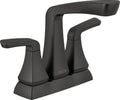 Delta Faucet Vesna Matte Black Bathroom Faucet, Centerset Bathroom Faucet, Drain Assembly, Worry-Free Drain Catch, Matte Black 25789LF-BL