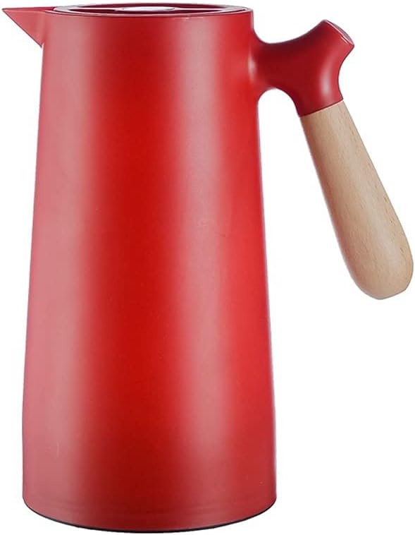 HBJWOV 1L Large Capacity Nordic Thermal Insulation Kettle Household Thermal Insulation Pot Glass Liner Hot Water Bottle(White-Dinosaur Doodle4)