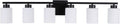 6 Light Bathroom Light Fixtures, 40 Inches Vanity Lights for Mirror, Black Vanity Lighting Fixtures with Milky White Glass Shades