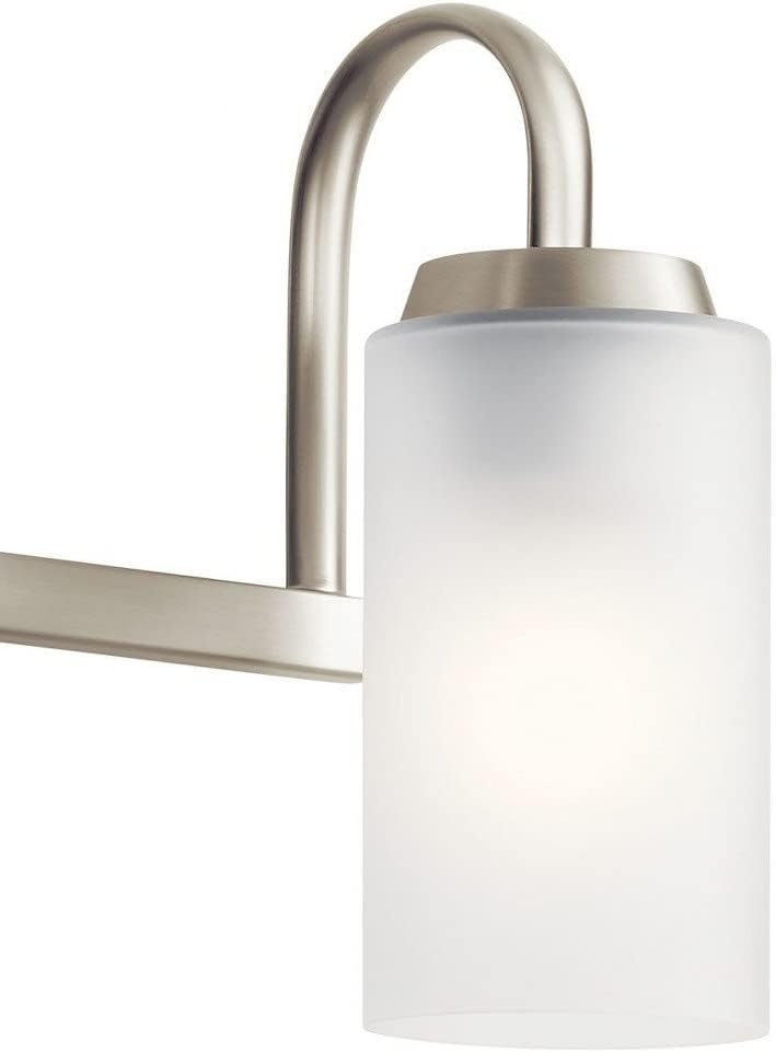 Kichler 55087NI Kennewick Vanity, 3-Light 225 Total Watts, Brushed Nickel