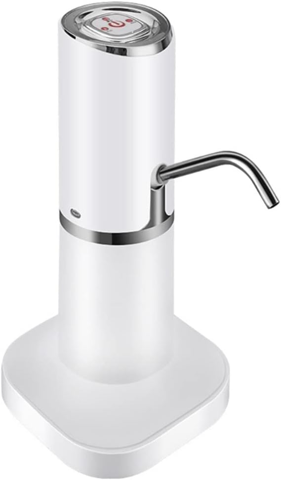 Home Automatic Water Dispenser Hand Press Pump Charging Intelligent Electric Bottled Drinking(White-Fruit peach5)