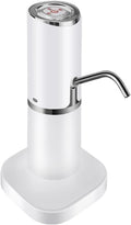 Home Automatic Water Dispenser Hand Press Pump Charging Intelligent Electric Bottled Drinking(White-Fruit peach5)
