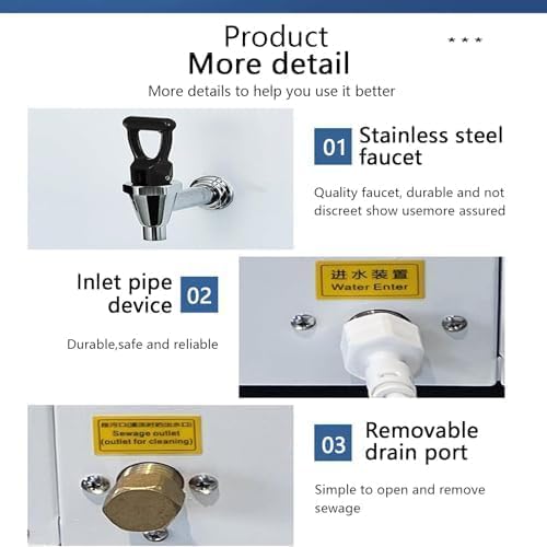Electric Hot Water Dispenser, 2500W 50L Commercial Stainless Steel, Boiler, for Restaurant, Hotel, and Office Use (Black 50L)